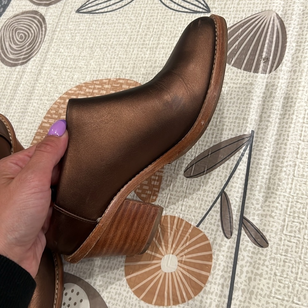 Poppy Barley Bronze Metallic Leather Mule - Picture 2 of 5